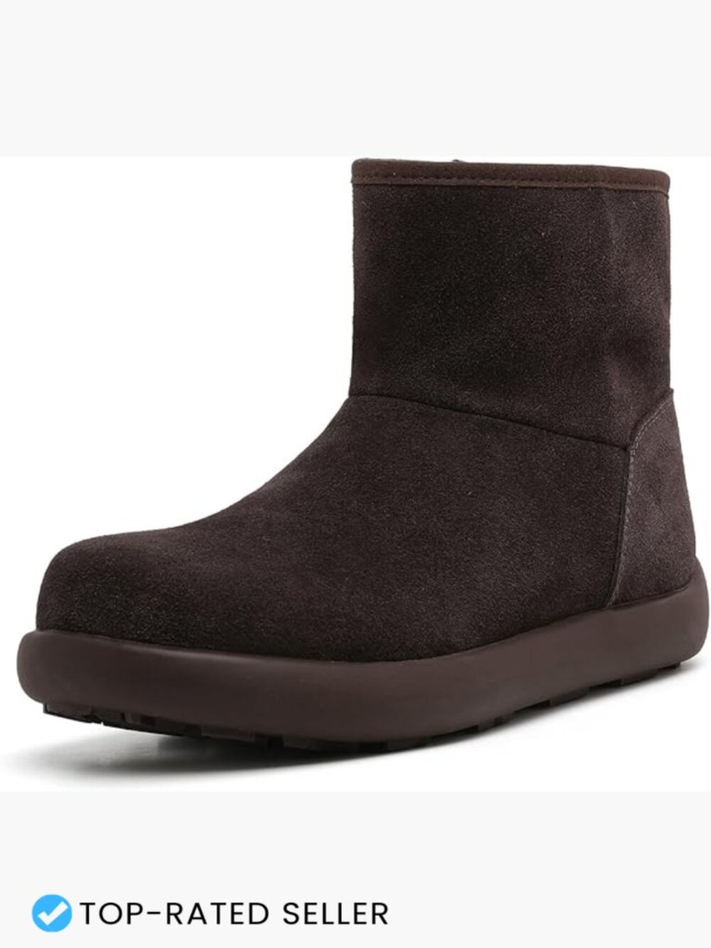Faux Suede Snow Boots Warm Fur Lined Ankle Booties Slip On Winter Shoes